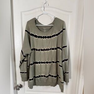 Torrid Active Women’s Green Black The Dye Sweatshirt Sz 4. MH-212